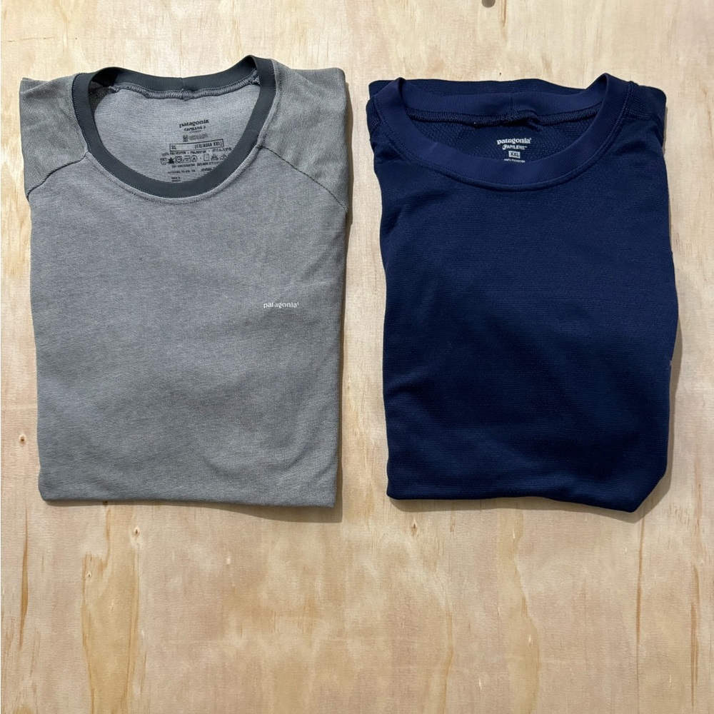 Pre-Owned. Patagonia Capilene  Men's T-Shirts Bundle (2pcs) size XL & XXL.